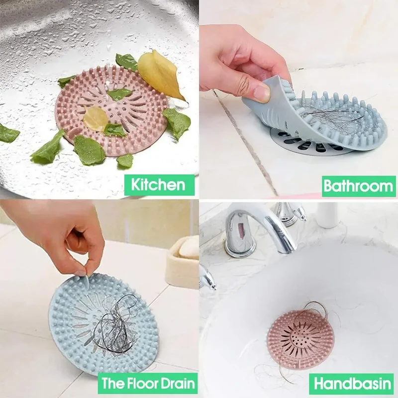 Filtre à cheveux en silicone pour évacuation