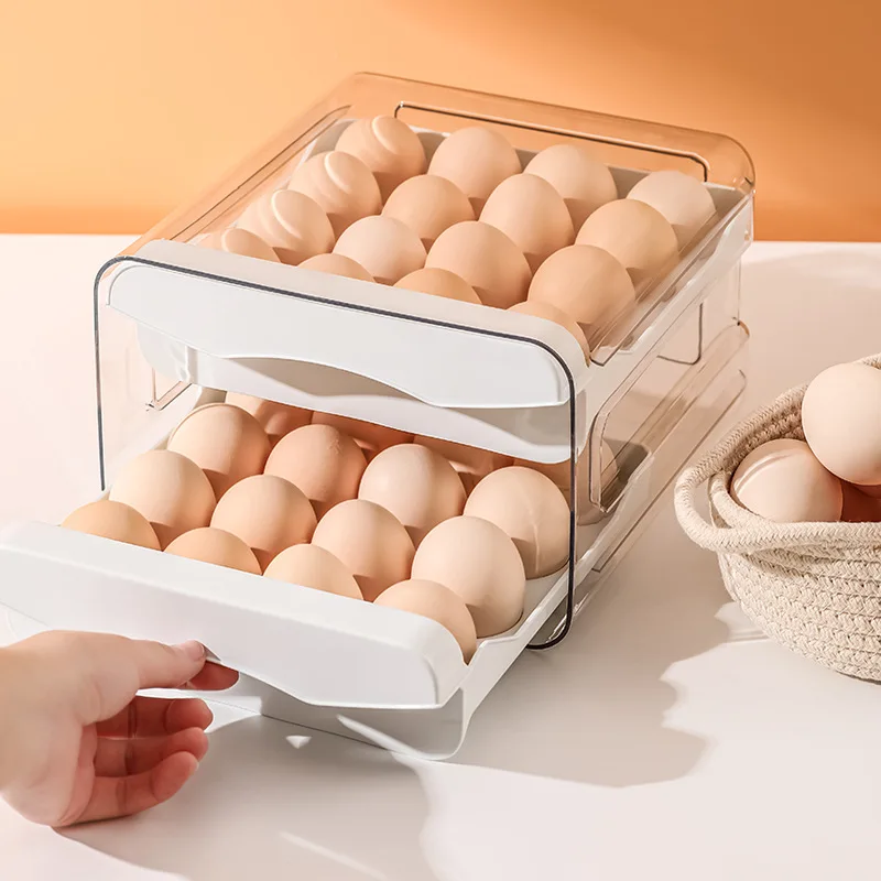 Boîte de rangement à œufs 2 tiroirs pour réfrigérateur