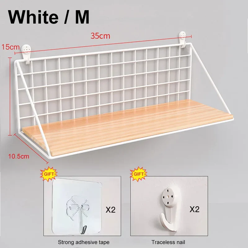 Étagère murale en bois pour épices