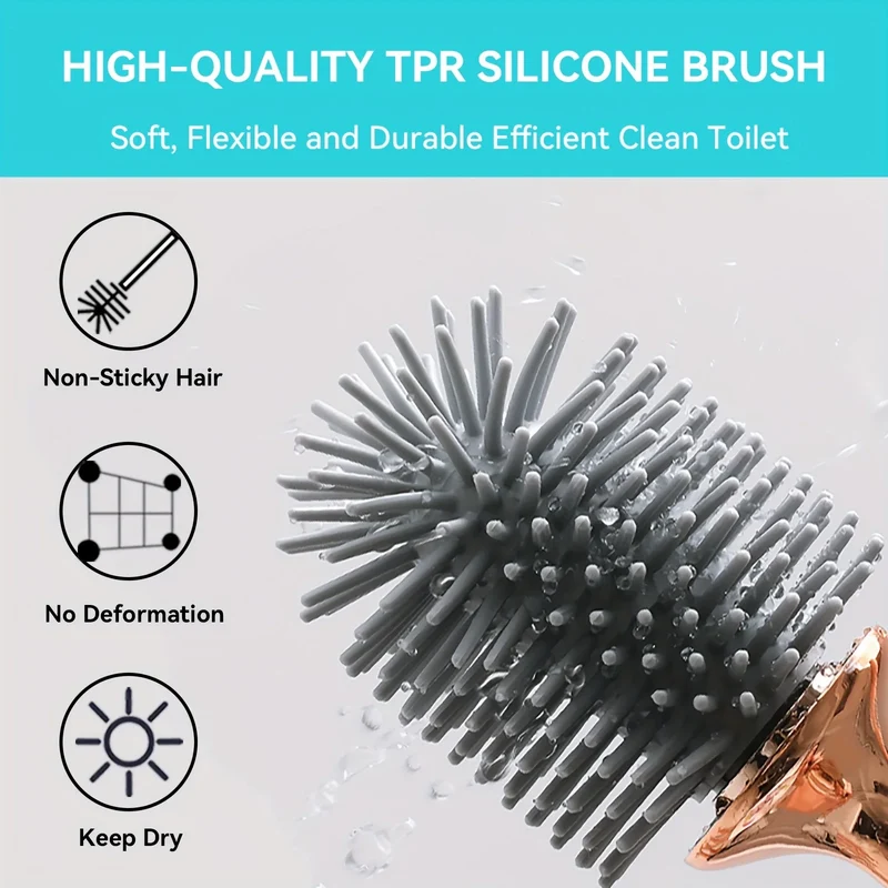 Brosse WC en silicone à séchage rapide