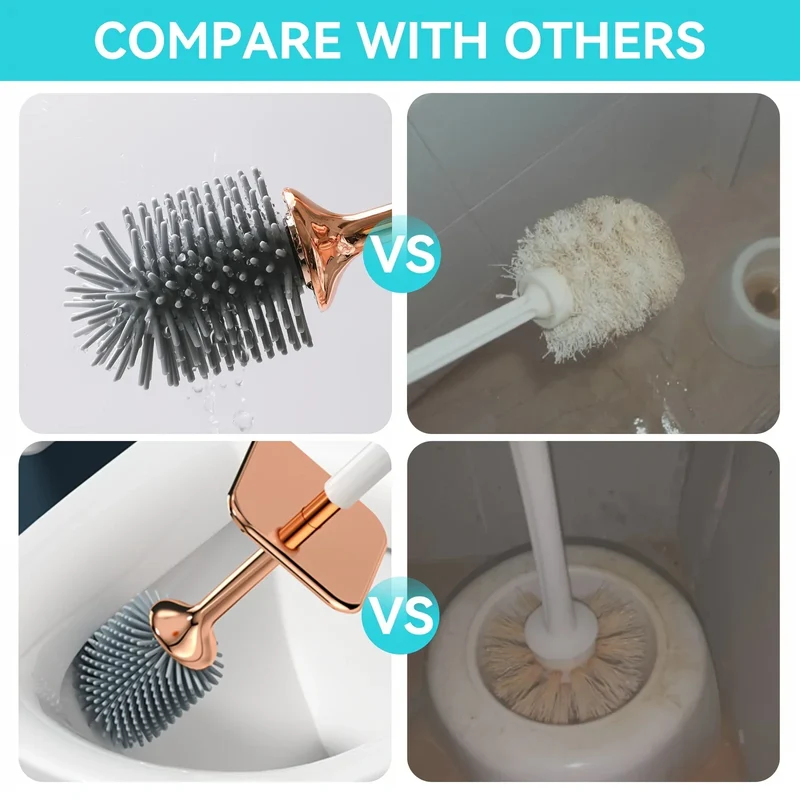 Brosse WC en silicone à séchage rapide