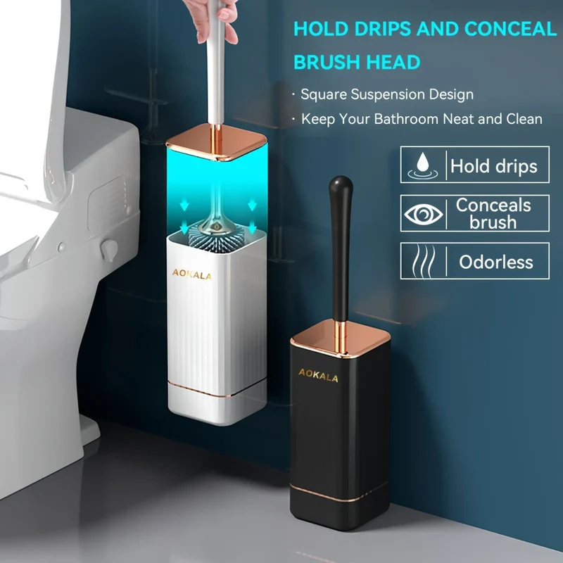 Brosse WC en silicone à séchage rapide
