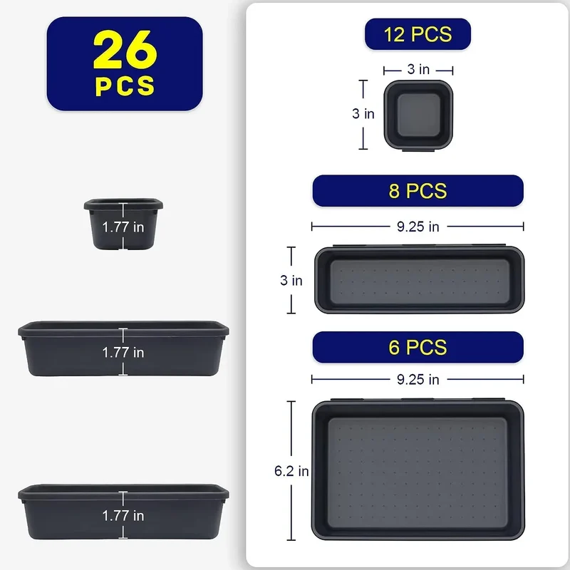 Bacs modulaires pour tiroirs et outils