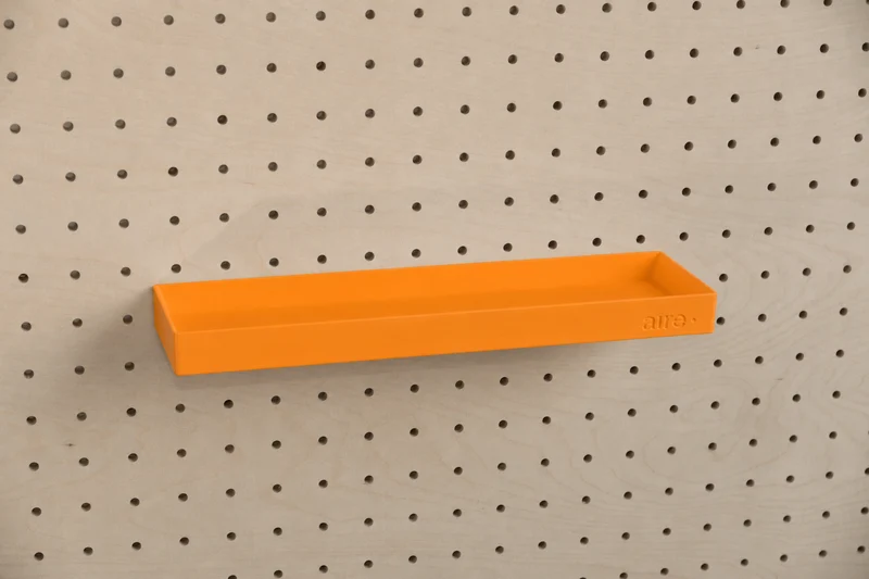 Étagère avec rebords pour pegboard – tablette murale de rangement