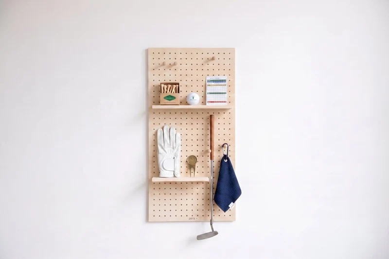 Starter Kit pegboard 9 mm – panneau perforé mural modulable 96 x 48 cm + accessoires