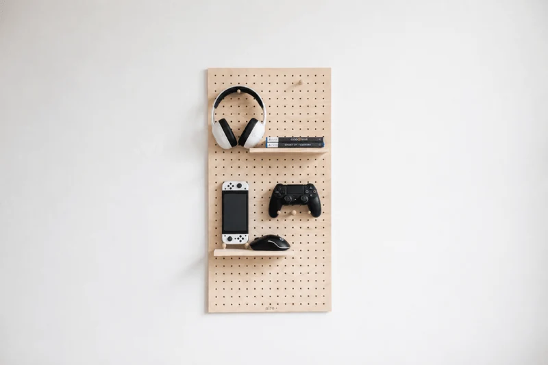Starter Kit pegboard 9 mm – panneau perforé mural modulable 96 x 48 cm + accessoires
