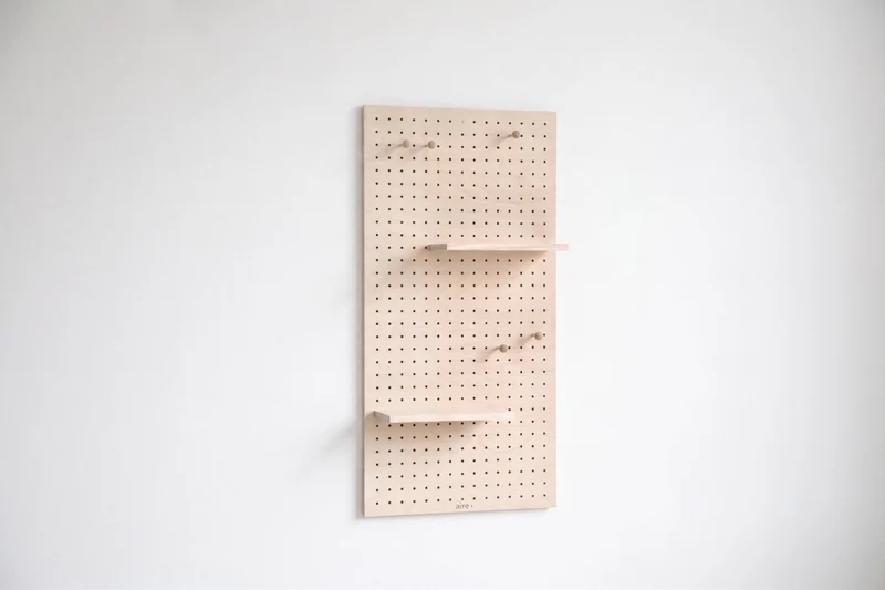 Starter Kit pegboard 9 mm – panneau perforé mural modulable 96 x 48 cm + accessoires