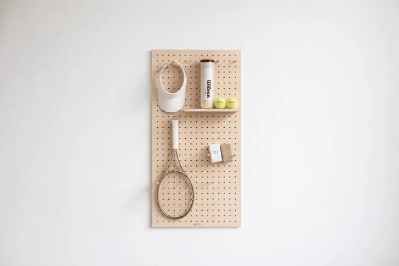 Starter Kit pegboard 9 mm – panneau perforé mural modulable 96 x 48 cm + accessoires
