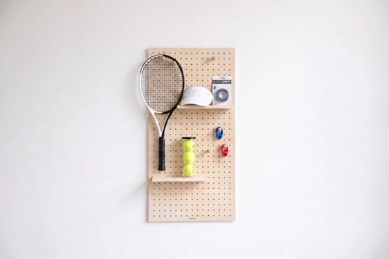 Starter Kit pegboard 9 mm – panneau perforé mural modulable 96 x 48 cm + accessoires