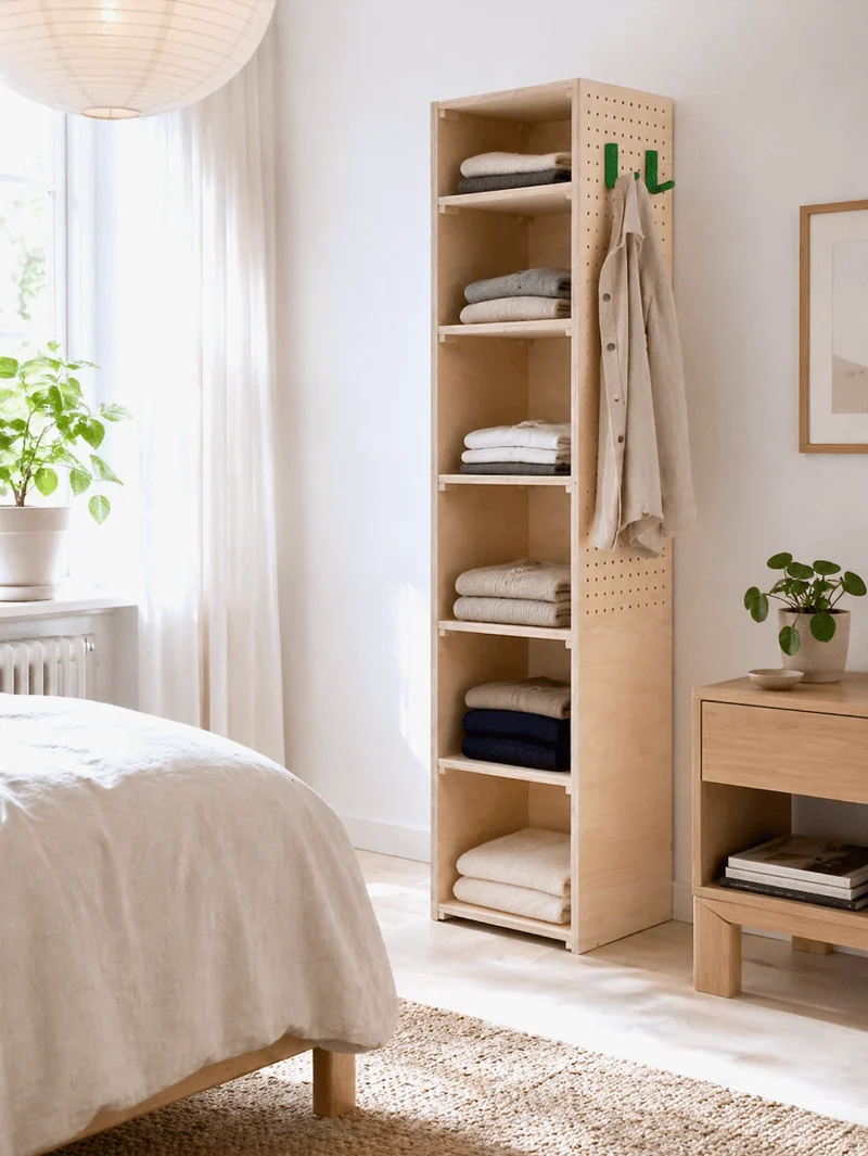 Tour pegboard – colonne de rangement panneau perforé mobile