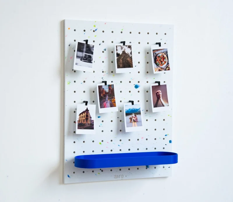 Pegboard Polygood recyclé + accessoires – kit panneau perforé mural écologique
