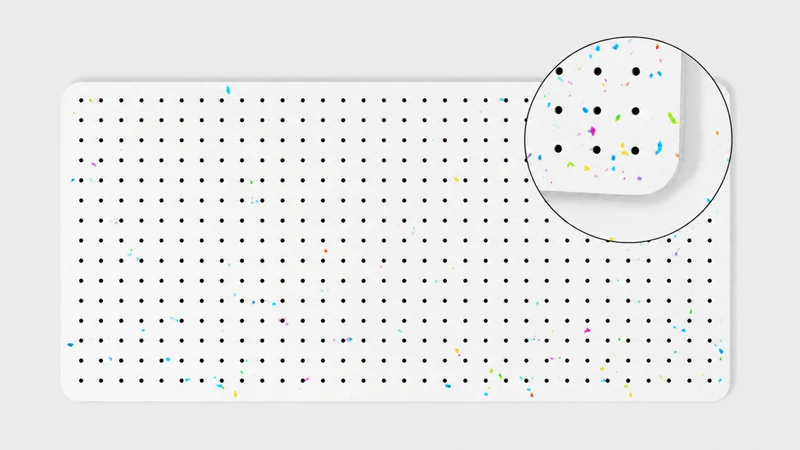 Pegboard Polygood plastique 100% recyclé – panneau perforé mural écologique