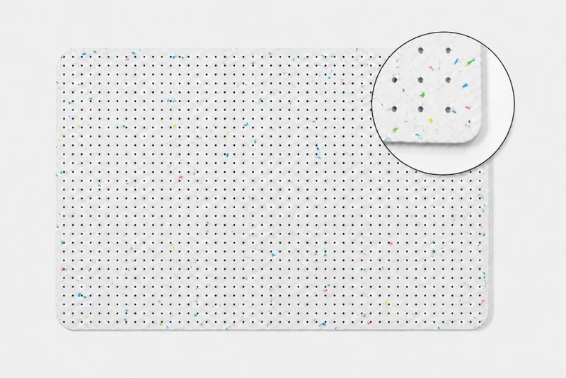 Pegboard Polygood plastique 100% recyclé – panneau perforé mural écologique