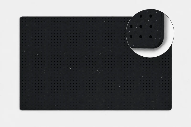 Pegboard Polygood plastique 100% recyclé – panneau perforé mural écologique