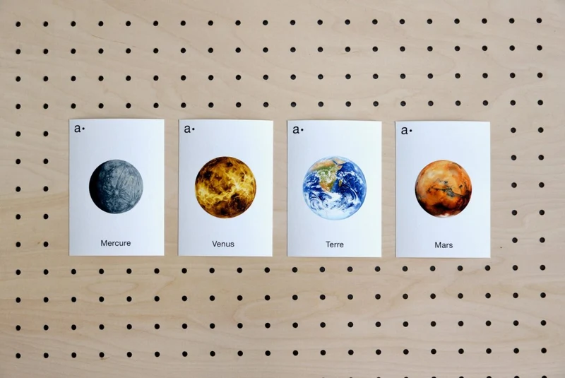 Cartes déco thématiques A6 pour pegboard – décoration murale