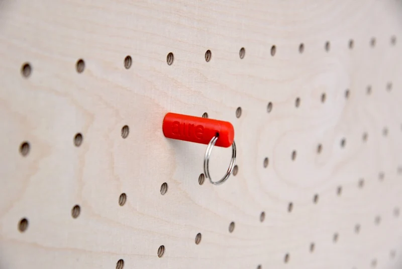 Porte-clés à anneau pour pegboard – crochet à clés mural panneau perforé