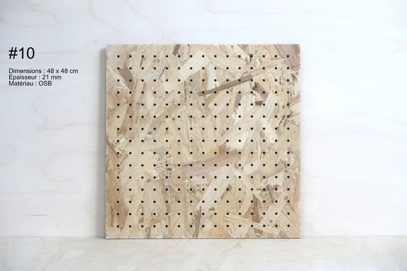 Pegboard en bois – panneau perforé mural (fin de série)