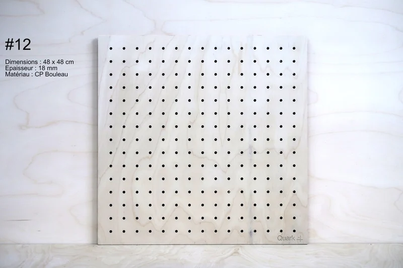 Pegboard en bois – panneau perforé mural (fin de série)