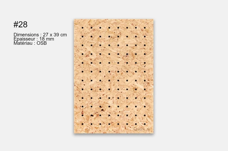 Pegboard en bois – panneau perforé mural (fin de série)
