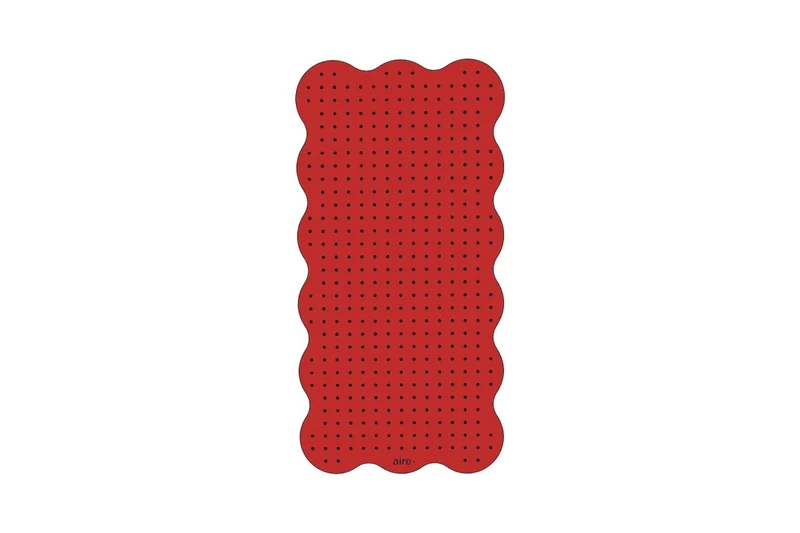 Pegboard Curves pastel – panneau perforé mural arrondi coloré