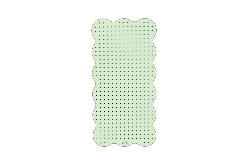 Pegboard Curves pastel – panneau perforé mural arrondi coloré