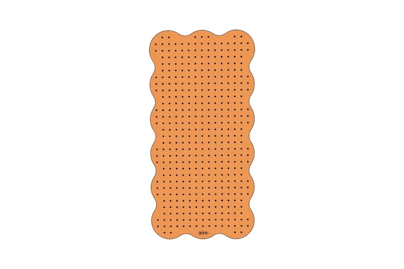 Pegboard Curves pastel – panneau perforé mural arrondi coloré