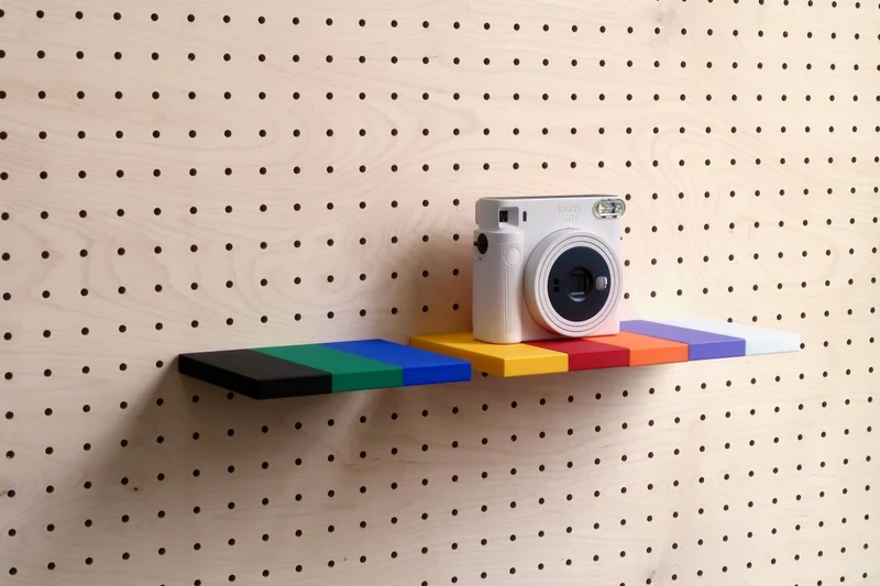 Mini étagère droite pour pegboard – tablette murale panneau perforé