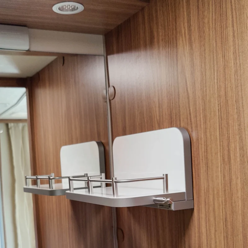 Etagère pour fourgon, camping-car et caravane, sans perçage et multifonctionnelle