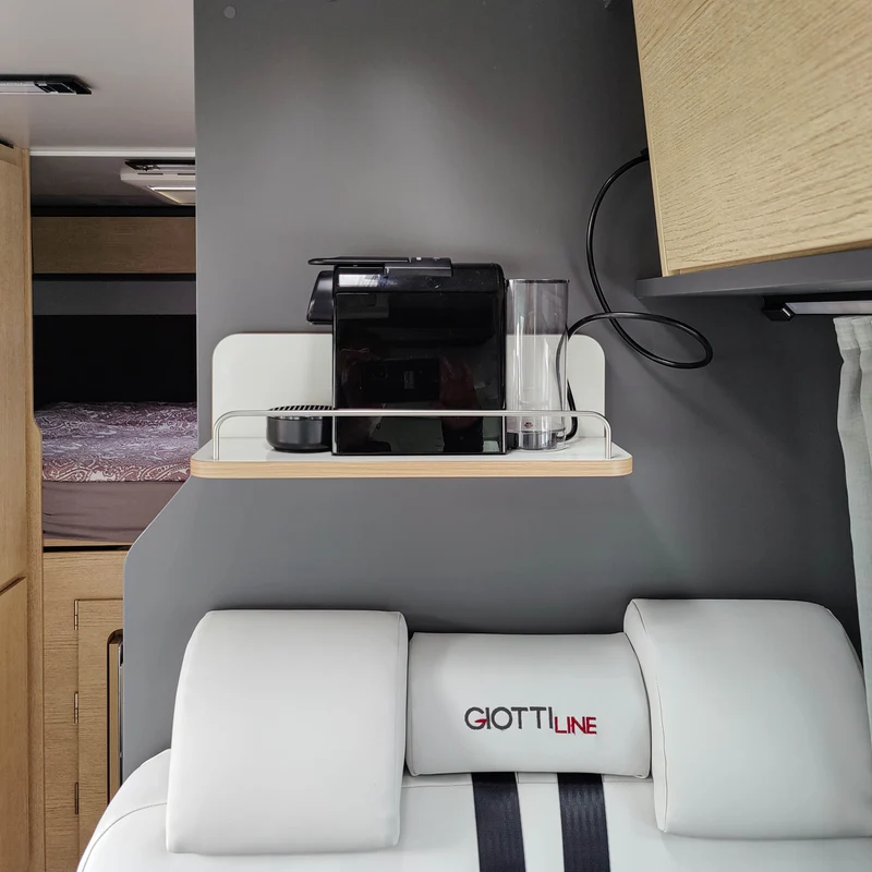 Etagère pour fourgon, camping-car et caravane, sans perçage et multifonctionnelle