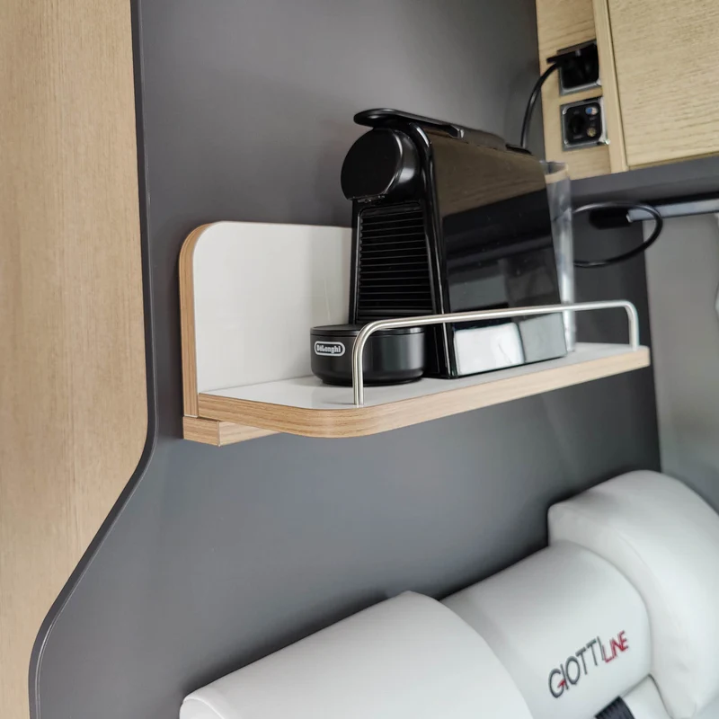 Etagère pour fourgon, camping-car et caravane, sans perçage et multifonctionnelle