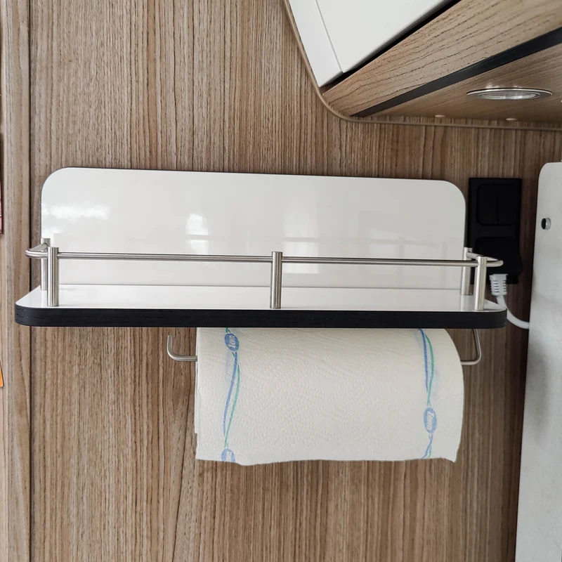 Etagère pour fourgon, camping-car et caravane, sans perçage et multifonctionnelle