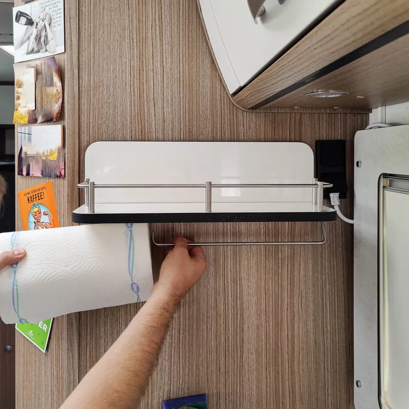 Etagère pour fourgon, camping-car et caravane, sans perçage et multifonctionnelle
