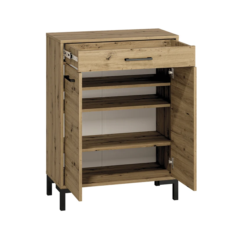 Meuble à chaussures 2 portes 1 tiroir Liora Bois