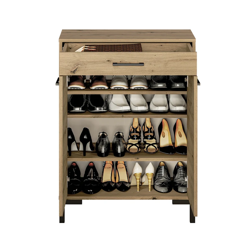 Meuble à chaussures 2 portes 1 tiroir Liora Bois