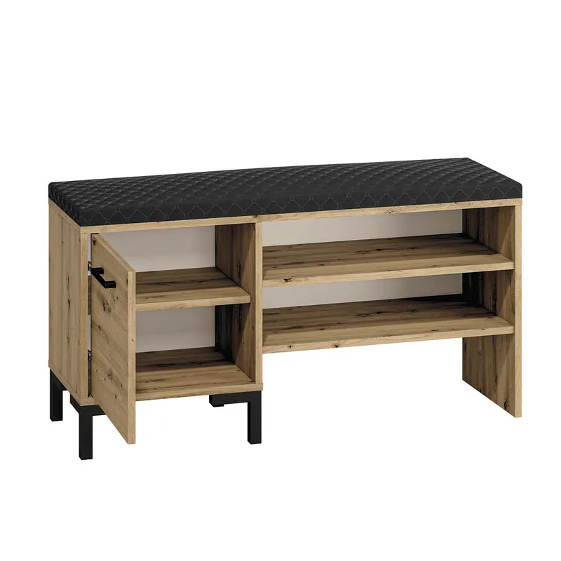 Banc meuble à chaussures 1 porte Liora Bois