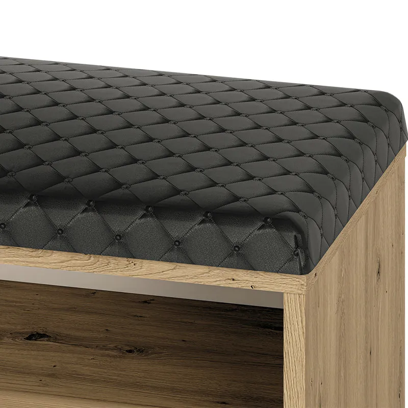 Banc meuble à chaussures 1 porte Liora Bois