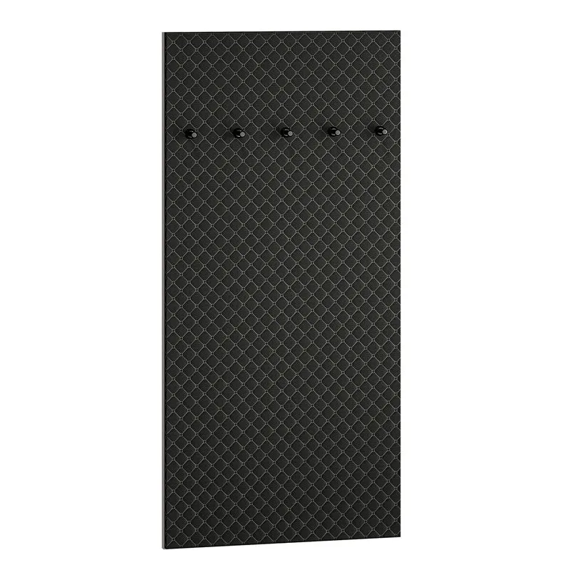 Porte-manteau mural 5 patères Liora Noir