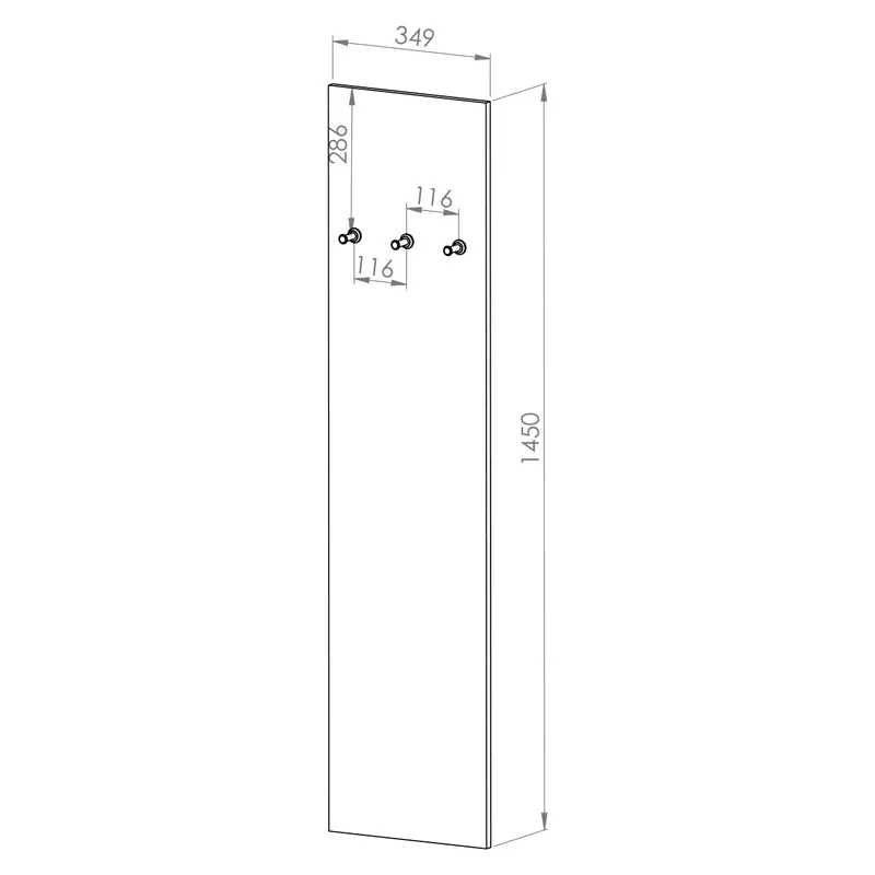 Meuble entrée petit porte-manteau et banc à chaussures 1 porte Liora Bois