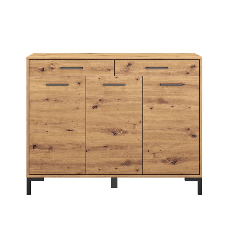 Meuble à chaussure 3 portes 2 tiroirs Liora Bois
