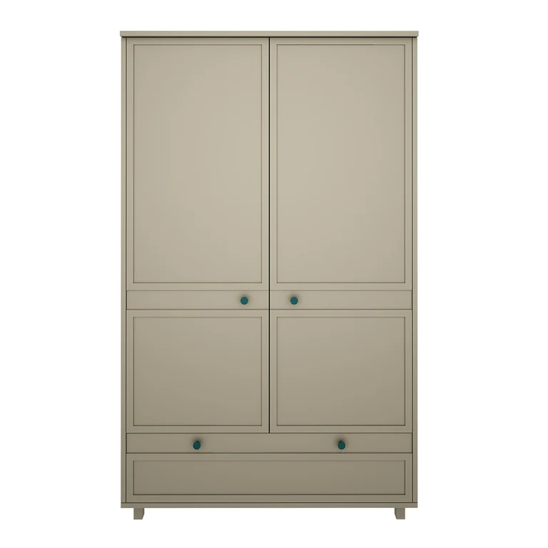 Commode 4 tiroirs et armoire 2 portes Wood Luck Gabriel - Vert Eucalyptus