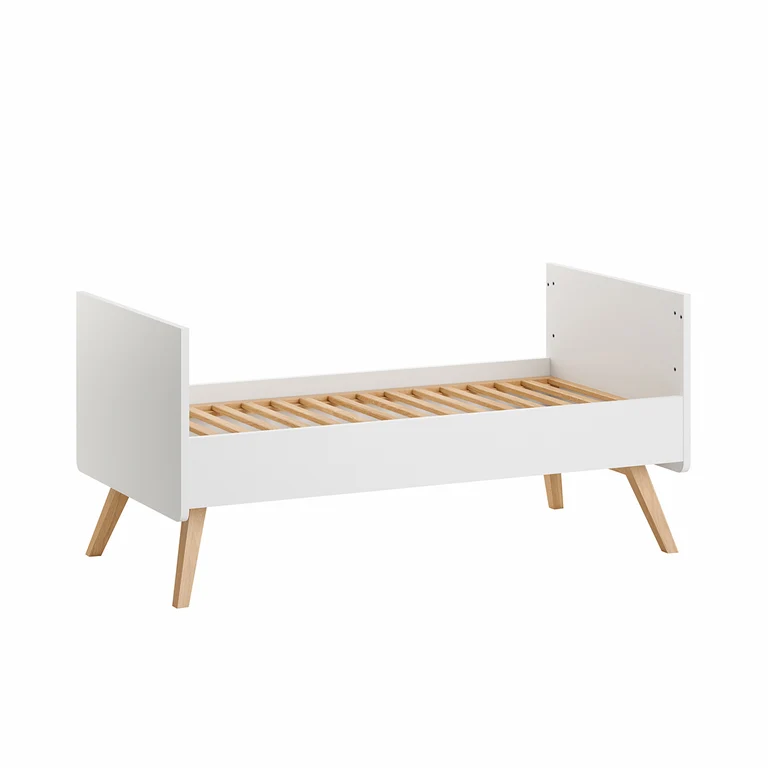 Lit évolutif 70x140 sommier inclus Vox Vintage Blanc et Bois