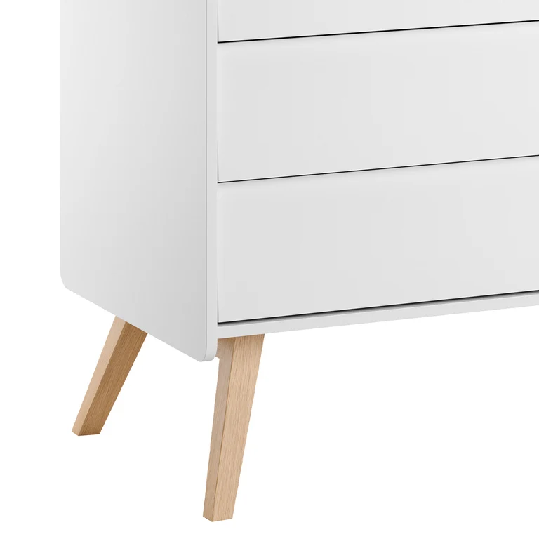 Commode 3 tiroirs Vox Vintage Blanc et Bois