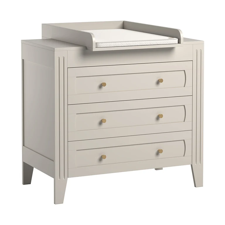 Chambre complète lit évolutif 70x140 commode à langer et armoire 1 porte Vox Milenne Cachemire