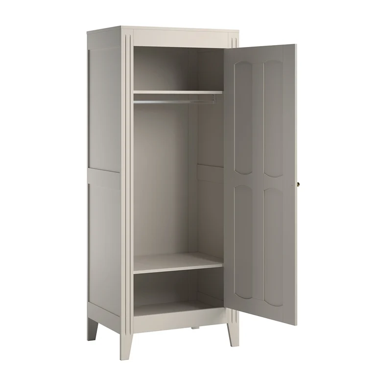 Lit évolutif 70x140 et armoire 1 porte Vox Milenne Cachemire