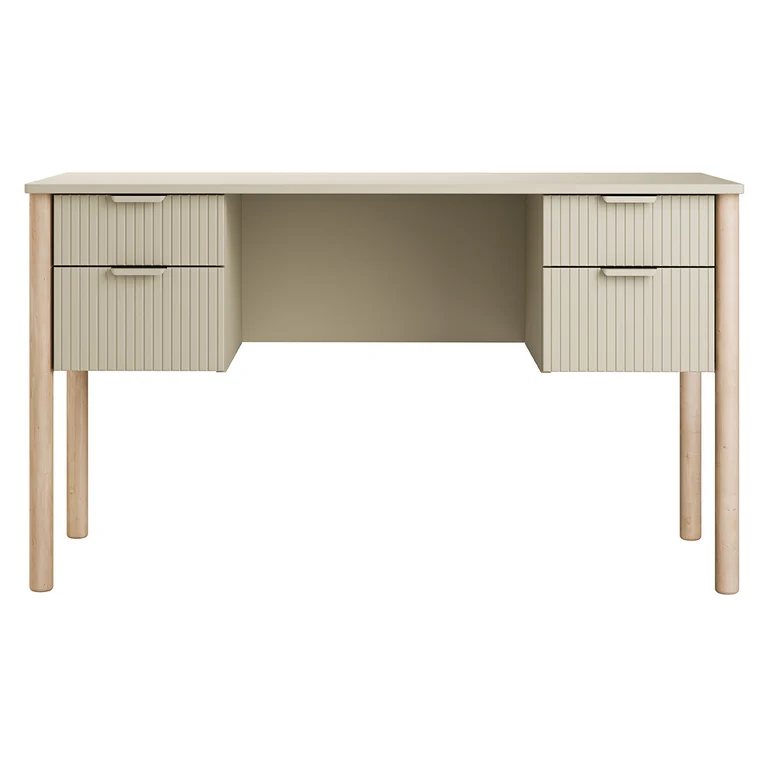Bureau 4 tiroirs Pinio Miloo Champagne
