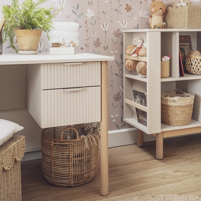 Bureau 4 tiroirs Pinio Miloo Champagne