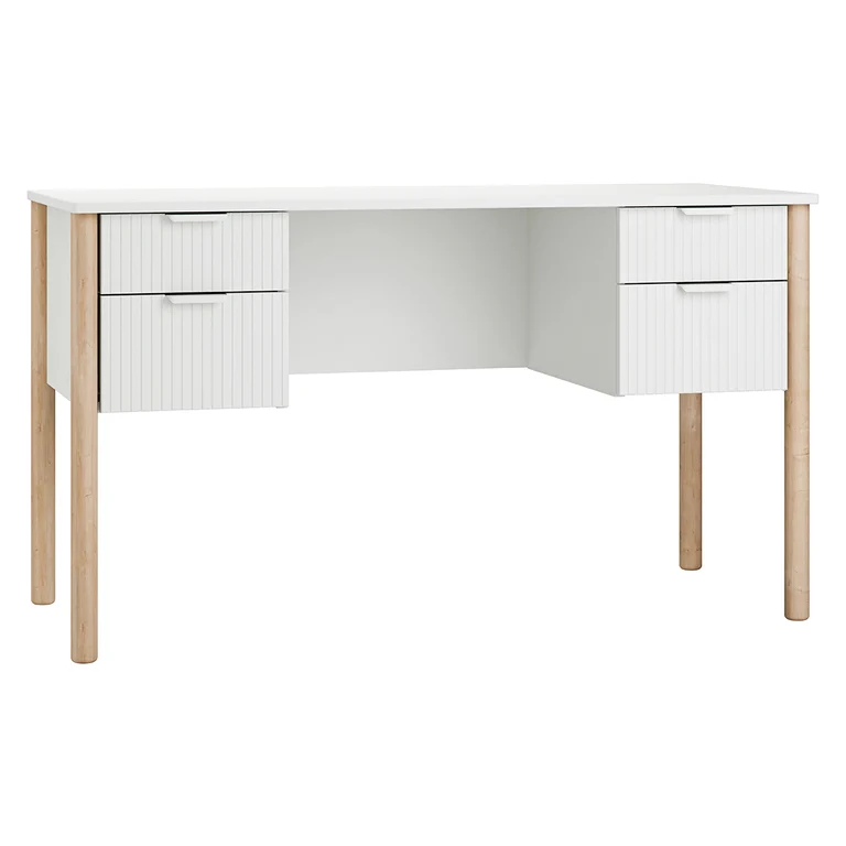Bureau 4 tiroirs Pinio Miloo Blanc