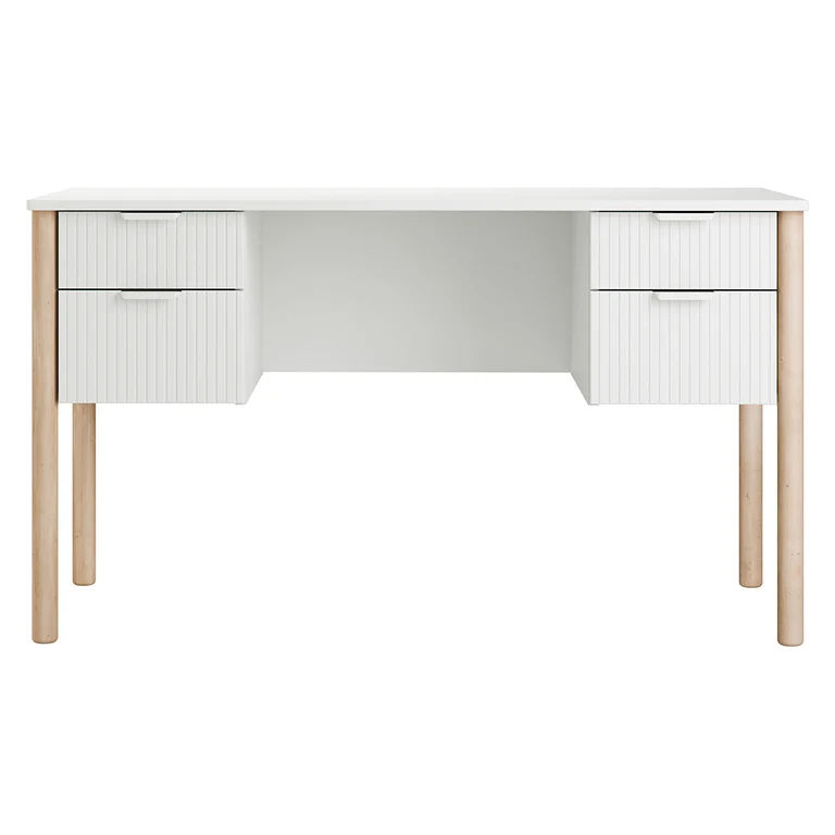 Bureau 4 tiroirs Pinio Miloo Blanc