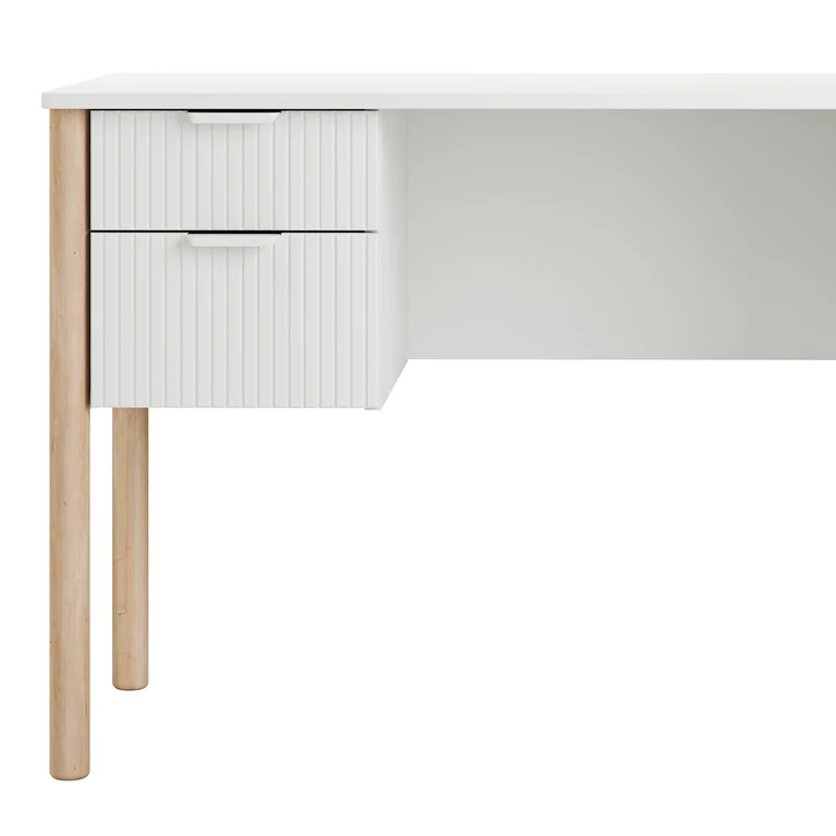 Bureau 4 tiroirs Pinio Miloo Blanc