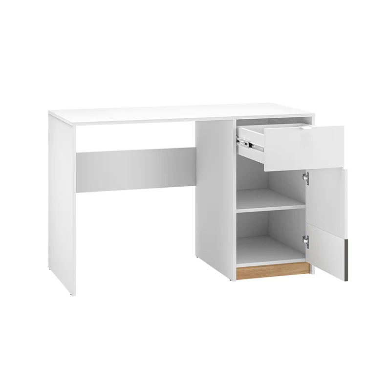 Bureau 1 porte 1 tiroir Ronan Blanc